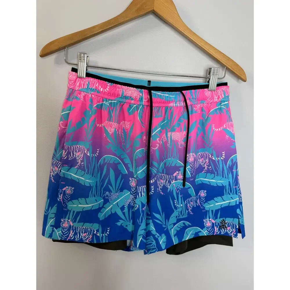 Chubbies The Hydrofoils Classic Swim Trunks‎ Mens S Blue Pink 5.5